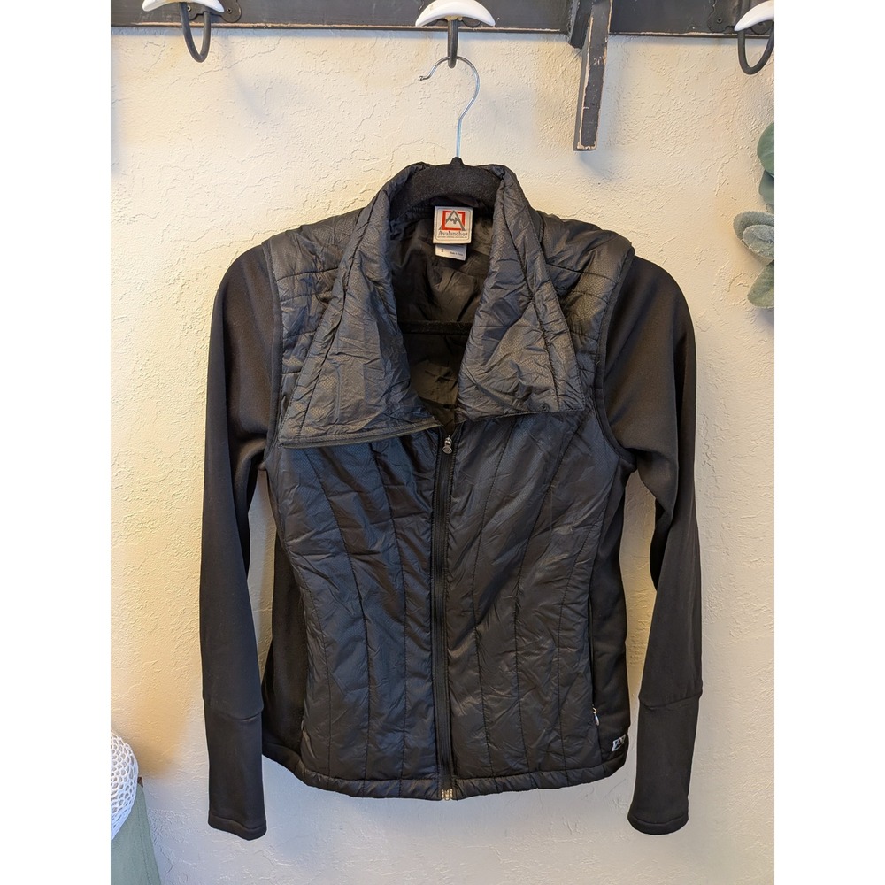 Avalanche Womens Black Quilted Puffer Vest‎ Jacket Full Zip Athletic Size S